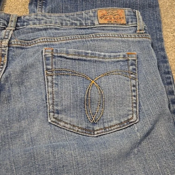 Paris Blues Jeans Womens Size 17 Light Blue Distressed Flare Leg - Picture 13 of 14